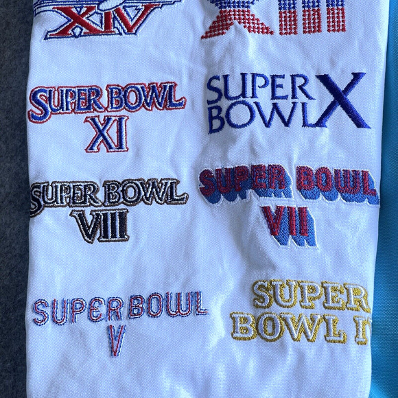 NFL Superbowl Jacket Adult Small Embroidered Patches Football Snap Front Varsity - Picture 12 of 15